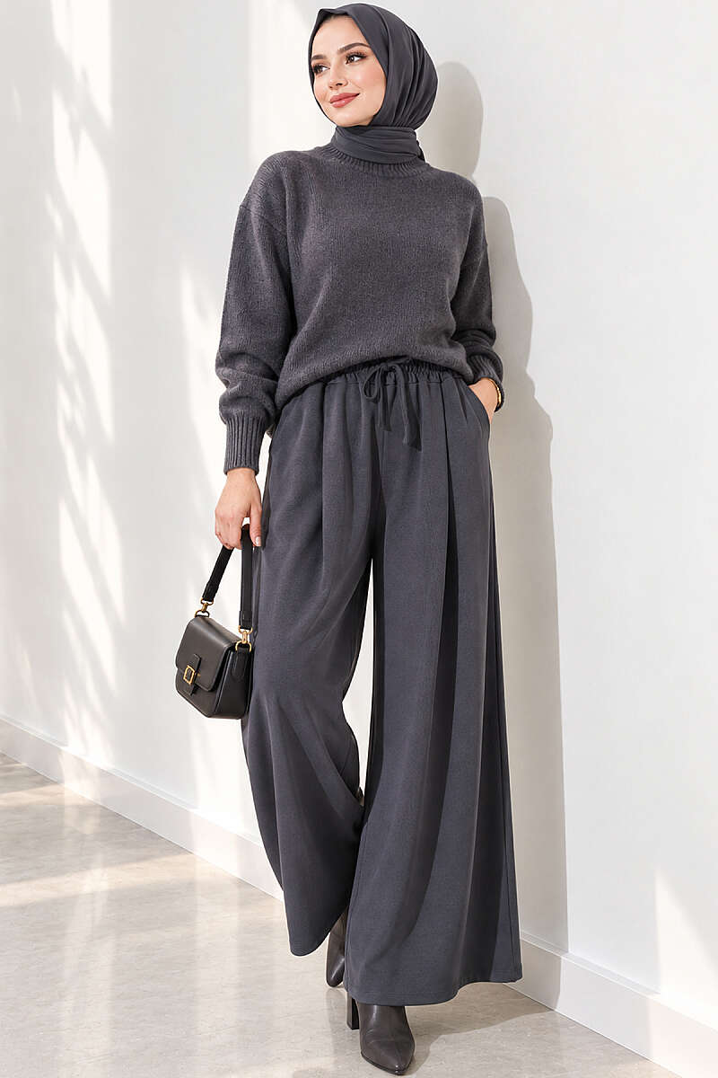 Relaxed Fit Pants with Pockets Smoke - الصورة 2