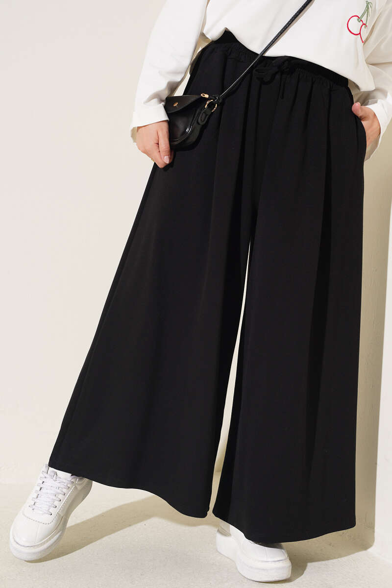 Relaxed Fit Pants with Pockets Black