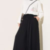 Relaxed Fit Pants with Pockets Black - الصورة 2