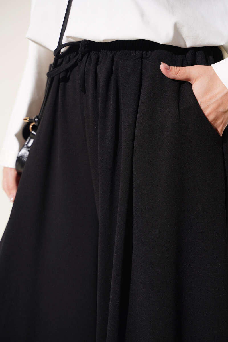 Relaxed Fit Pants with Pockets Black - الصورة 4