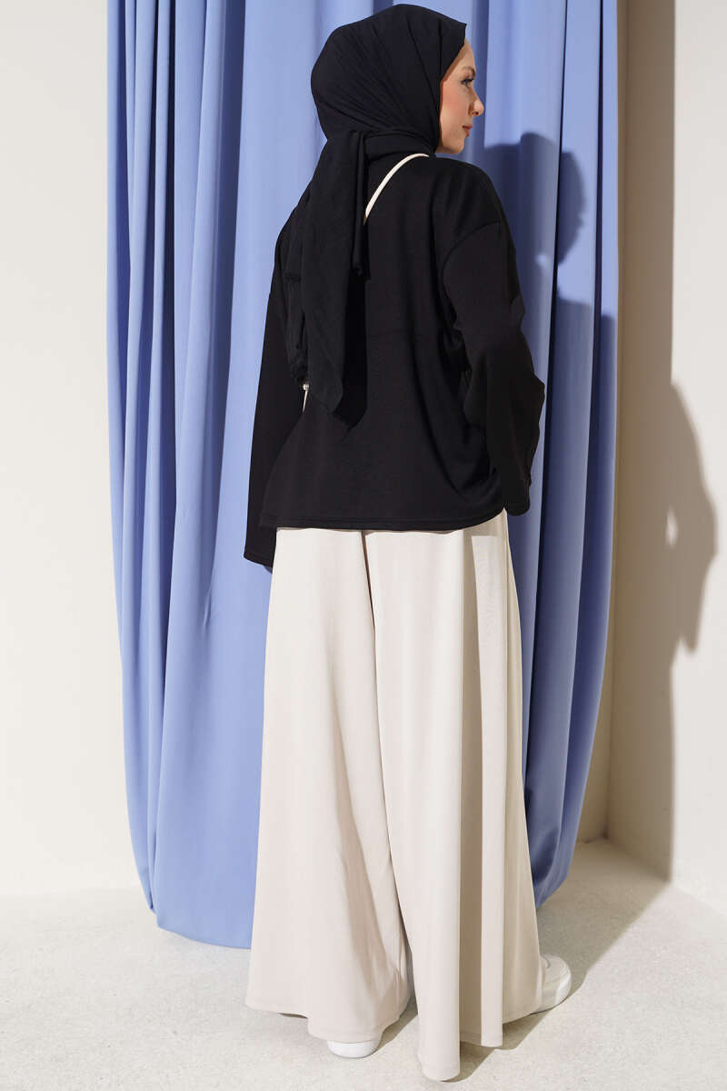 Relaxed Fit Pants with Pockets Stone - الصورة 3