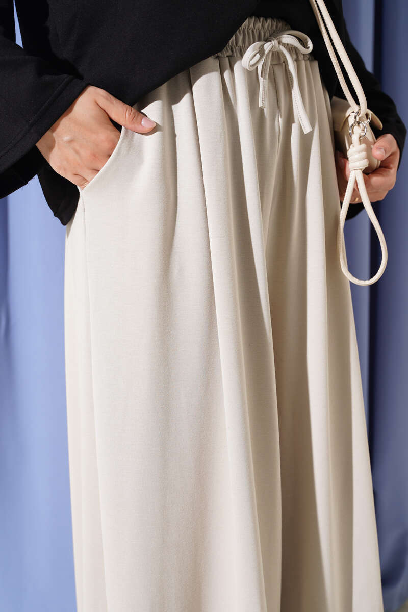 Relaxed Fit Pants with Pockets Stone - الصورة 4
