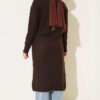 Pocketed Long Knit Cardigan Dark Brown - immagine 3
