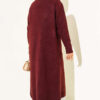 Pocketed Long Knit Cardigan Burgundy - Afbeelding 3