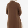 ⁦Pocketed Long Knit Cardigan Brown⁩ - الصورة ⁦3⁩