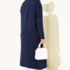 Pocketed Long Knit Cardigan Navy Blue – Image 3