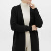 Pocketed Long Knit Cardigan Black - immagine 2