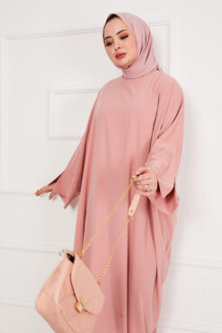 Alternative view of Ceyda Modest Abaya Powder Pink