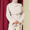 Floral Brooch-Detail French Terry Two-Piece Set Stone - الصورة 2
