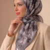 Floral Pattern Scarf Series Smoke