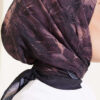 Floral Pattern Bamboo Crinkle Scarf Black – Bild 4