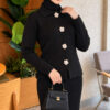 Shoulder Ruffle Detail Knit Two-Piece Set Black – Bild 8