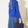 Floral Embroidered Lace Blouse Saxon Blue – Bild 3