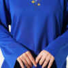 Floral Embroidered Lace Blouse Saxon Blue – Bild 4