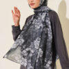 Floral Pattern Detail Shawl Anthracite – Bild 2
