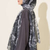 Floral Pattern Detail Shawl Anthracite – Bild 3