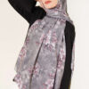 Floral Pattern Detail Shawl Smoke – Bild 2