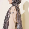 ⁦Floral Pattern Detail Shawl Mink⁩ - الصورة ⁦3⁩