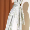 Floral Pattern Detail Shawl Mint - Imagen 3