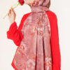Floral Pattern Detail Shawl Brown
