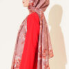 Floral Pattern Detail Shawl Brown - immagine 3