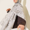 Floral Pattern Detail Shawl Aqua Green