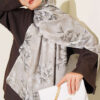 Floral Pattern Detail Shawl Aqua Green - immagine 2