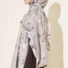 Floral Pattern Detail Shawl Aqua Green - immagine 3