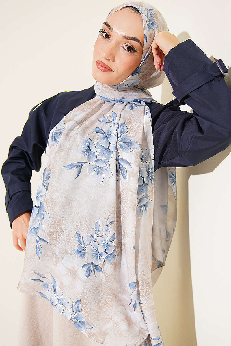 Floral Pattern Detail Shawl Stone - Imagen 2