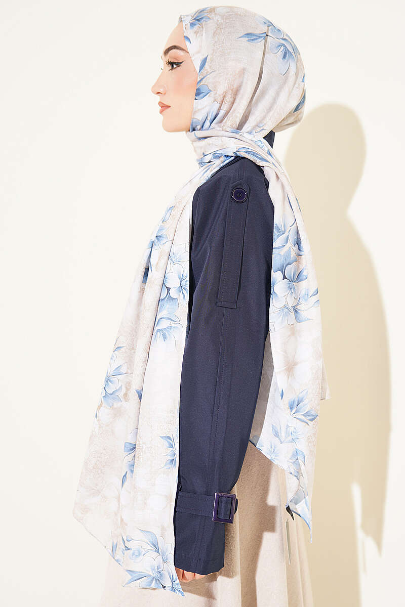 Floral Pattern Detail Shawl Stone - Imagen 3