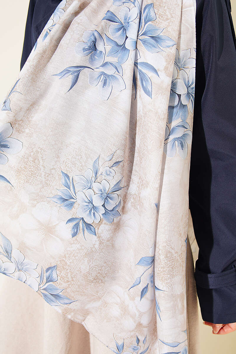 Floral Pattern Detail Shawl Stone - Imagen 4