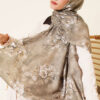 Floral Pattern Detail Shawl Oil Green