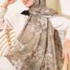 Floral Pattern Detail Shawl Oil Green - Afbeelding 2