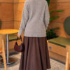 Embroidered Floral Button-Up Knit Cardigan Grey - immagine 4