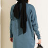 Embroidered Flower French Terry Tunic Indigo – Bild 3