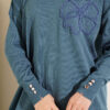 Embroidered Flower French Terry Tunic Indigo – Bild 4
