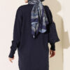 Embroidered Flower French Terry Tunic Navy Blue - Imagen 3