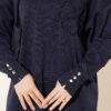 Embroidered Flower French Terry Tunic Navy Blue - Imagen 4
