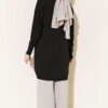 Embroidered Flower French Terry Tunic Black - Image 3