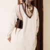 Embroidered Flower French Terry Tunic Stone - Image 3