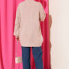 Floral Diamond Pattern Knit Cardigan Powder Pink – Bild 3