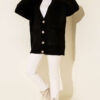 Double Pocket Buttoned Knit Cardigan Black - immagine 2