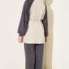 Two-Pocket Waffle Knit Two-Piece Set Smoke – Bild 3