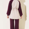 Two-Pocket Waffle Knit Two-Piece Set Plum - Afbeelding 3