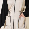 Two-Pocket Waffle Knit Two-Piece Set Black – Bild 4
