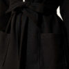 Double-Pocket Wrap Belted Short Coat Black – Bild 4