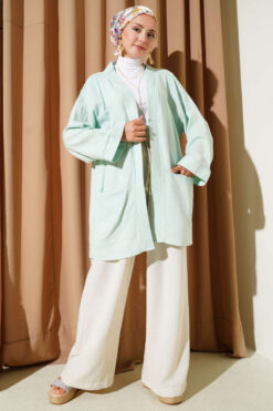 Alternative view of Double Pocket Muslin Cardigan Hazel