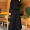 Hooded French Terry Jogger Two-Piece Set Black – Bild 5