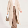 Long French Terry Cardigan with Double Pockets Stone – Bild 3