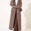 Long French Terry Cardigan with Double Pockets Mink - Image 3